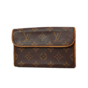 Louis Vuitton Monogram Leather Brown Pochette Florentine Waist Pouch